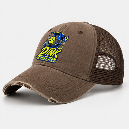 Dink District Pickleball Life Washed Trucker Hat – Coffee