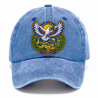 Dove Over The City Jerusalem Classic Cap – Summer Sky