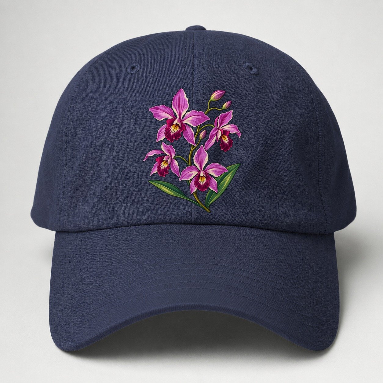 Queensland Cooktown Orchid Australia Cultural Icons Baseball Cap – Twilight Navy