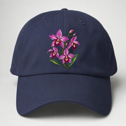 Queensland Cooktown Orchid Australia Cultural Icons Baseball Cap – Twilight Navy