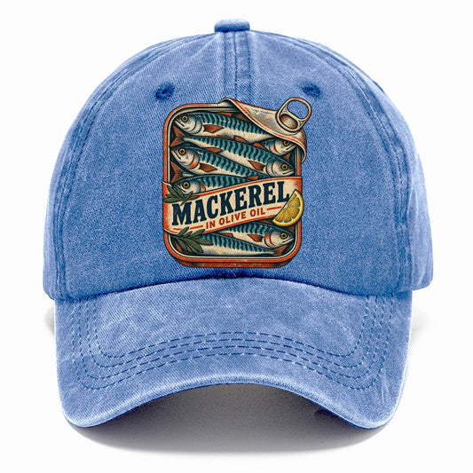 Mackerel Tin Stack Fishing Club Classic Cap – Summer Sky