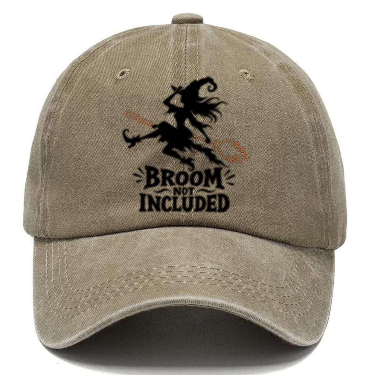 Broom Not Included Slogan Witch Magic Classic Cap – Warm Sand