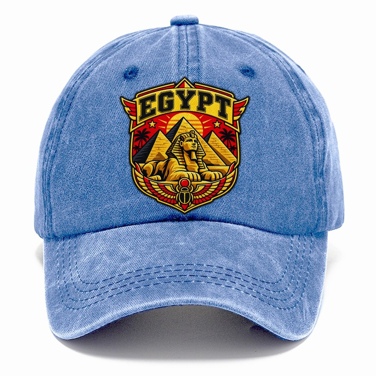 Egypt Retro Badge Country Logos Classic Cap – Summer Sky