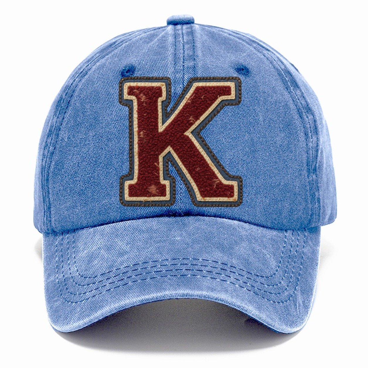 Varsity Chenille K Monogram Classic Cap – Summer Sky
