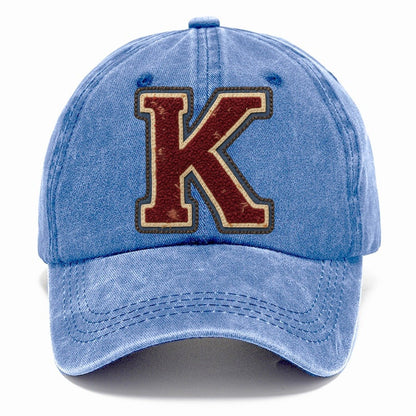 Varsity Chenille K Monogram Classic Cap – Summer Sky