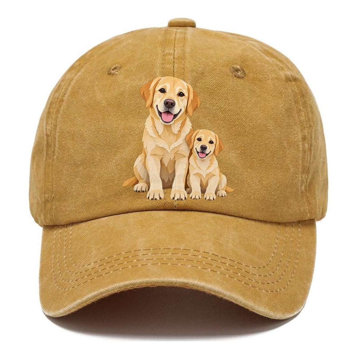 Cut-Paper Labrador Retriever Sitting Top Breeds Classic Cap – Golden Harvest