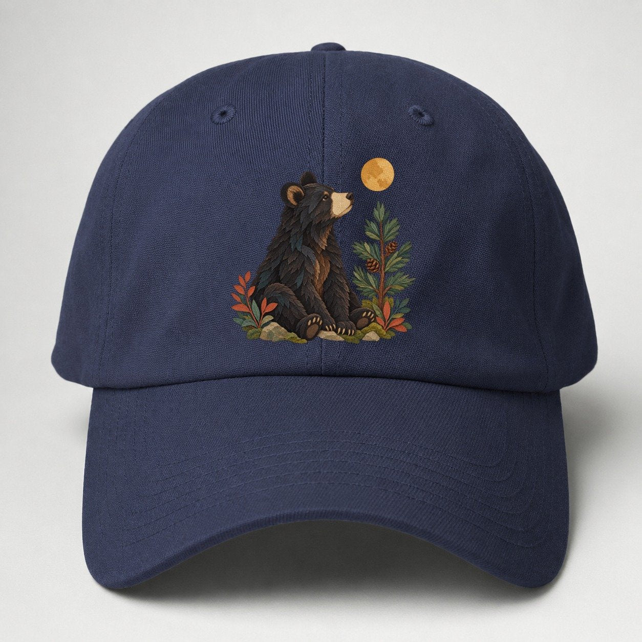 Small Bear Pine Moon Gentle Wild Baseball Cap – Twilight Navy