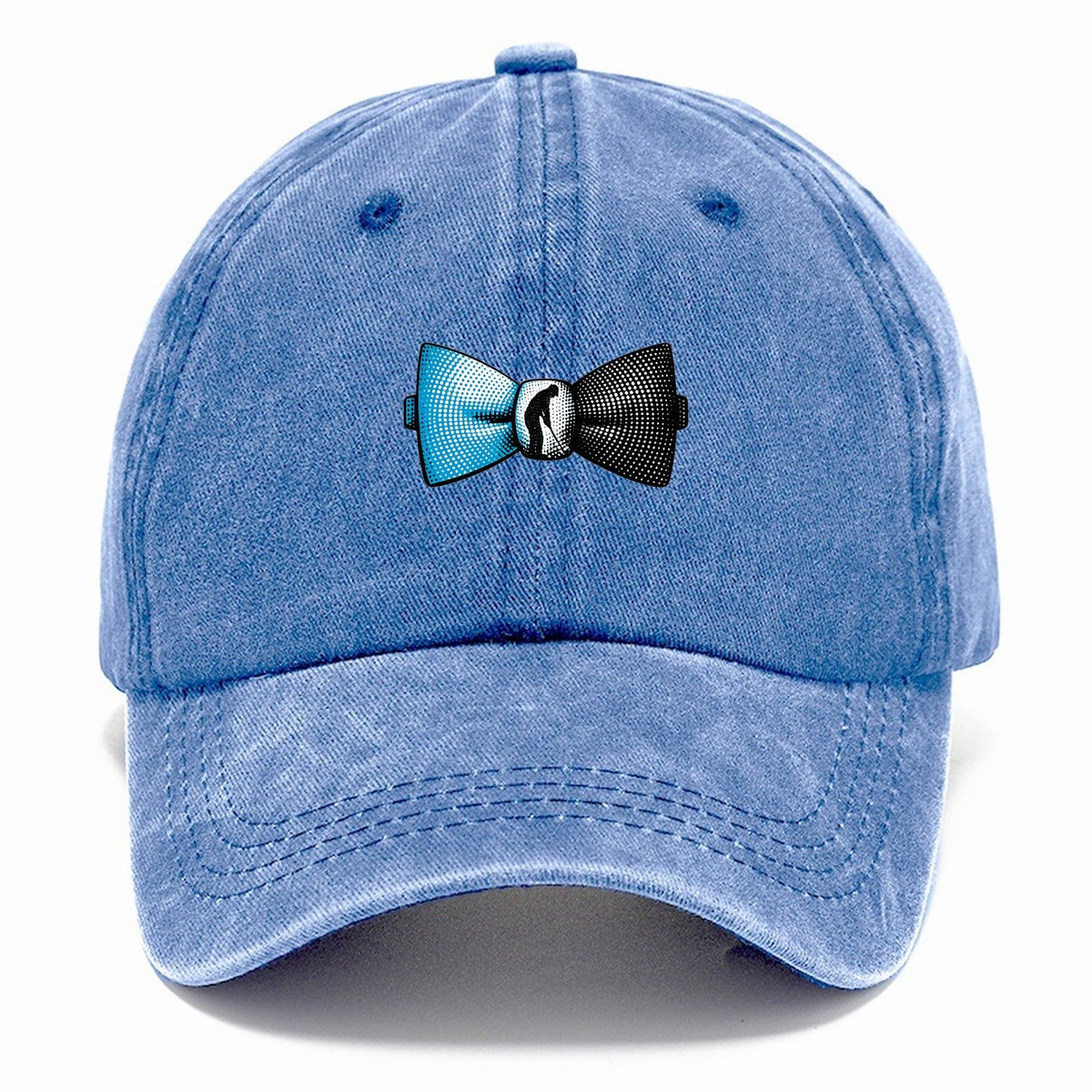 Blue Halftone Golf Bow Tie Classic Cap – Summer Sky