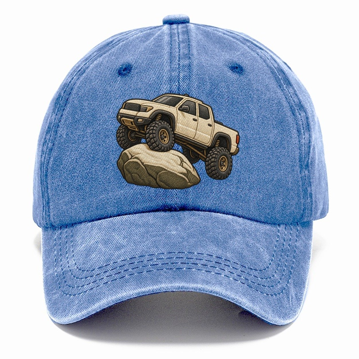 Lifted Pickup On A Boulder Off Roading And Overlanding Classic Cap – Summer Sky