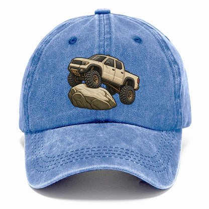 Lifted Pickup On A Boulder Off Roading And Overlanding Classic Cap – Summer Sky