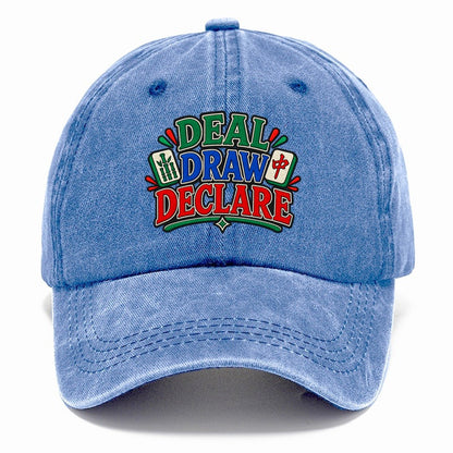 Deal Draw Declare Mahjong Game Night Classic Cap – Summer Sky