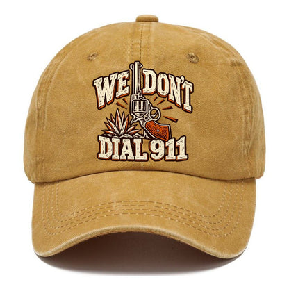 Ranch Linocut We Don't Dial 911 Classic Cap – Golden Harvest