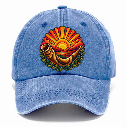 Shofar Sunrise Judaism Heritage Classic Cap – Summer Sky