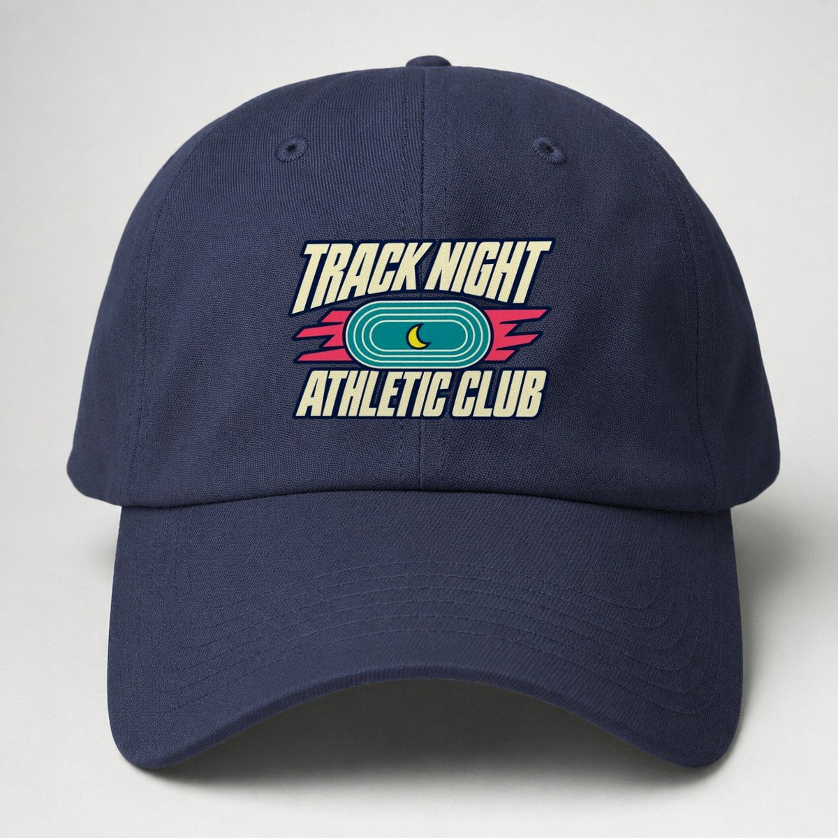 Track Night Athletic Club 90S Running Clubs Baseball Cap – Twilight Navy