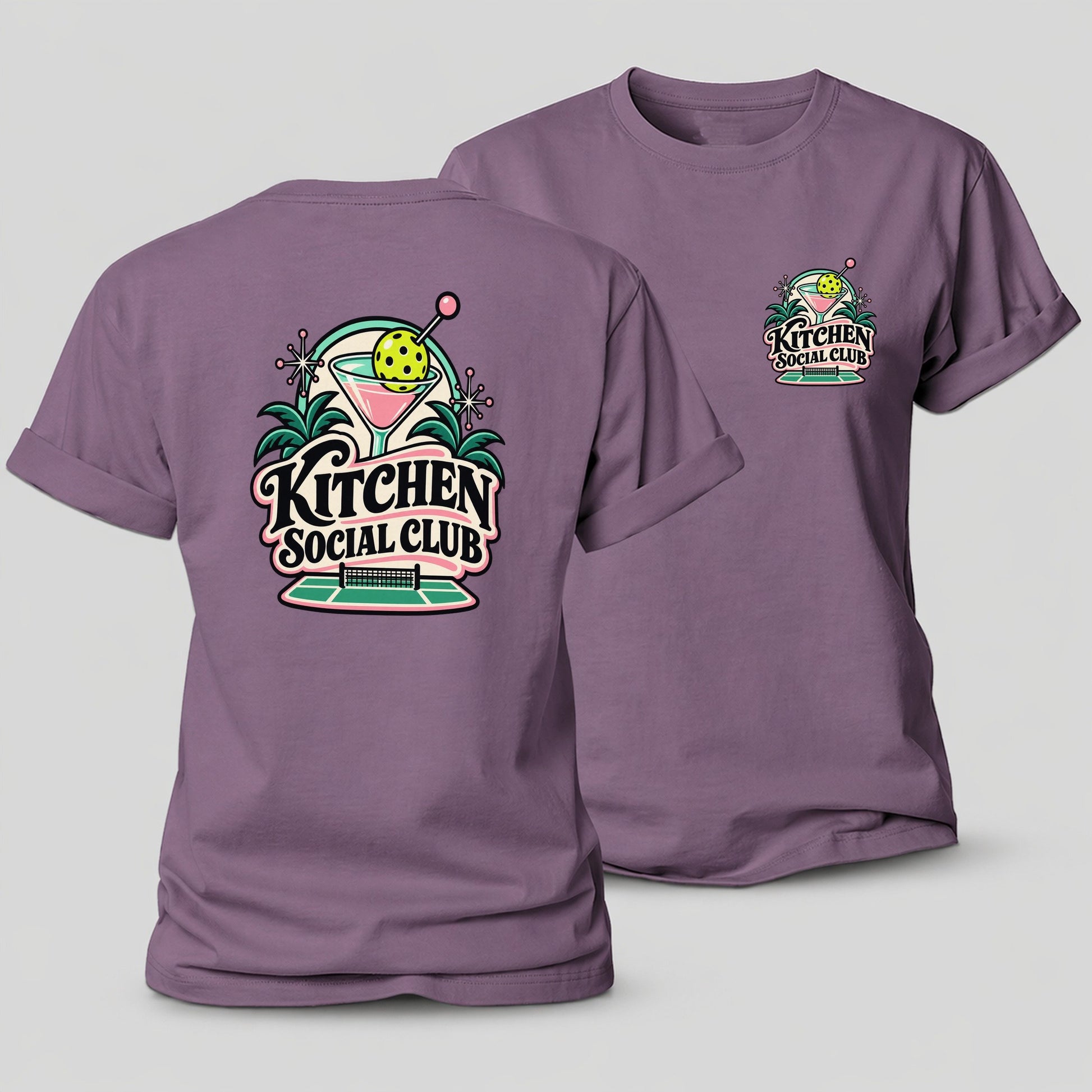 Kitchen Social Club Pickleball Life Women's Cotton T-Shirt – Purple