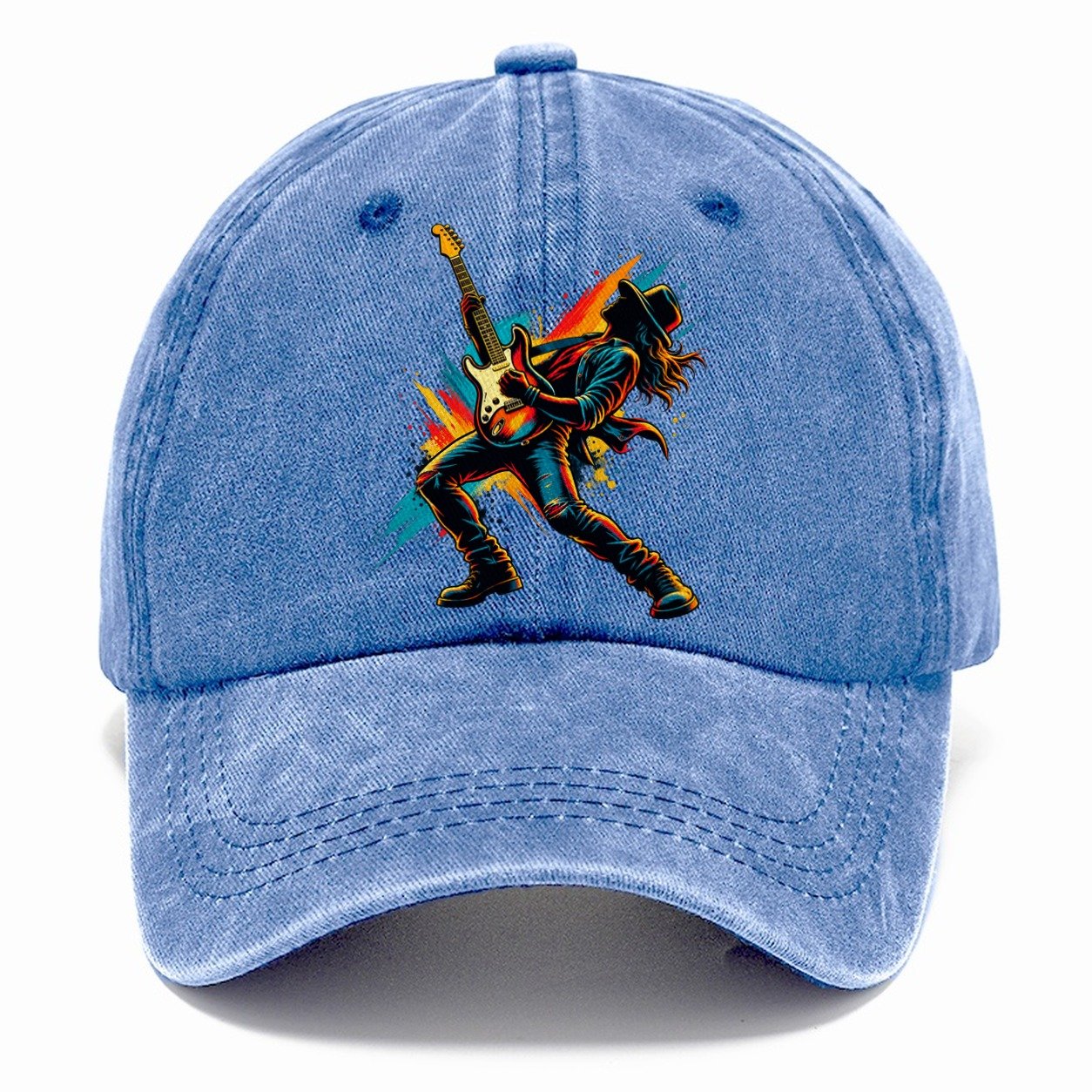 Electric Guitar Icon Music Instruments Classic Cap – Summer Sky