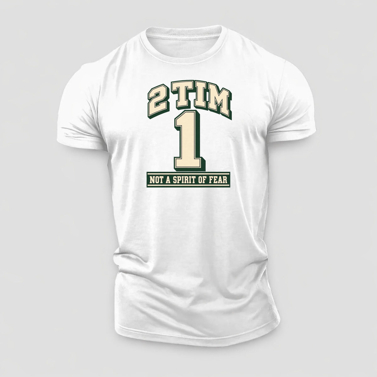 Timothy 1 Varsity Chapel Varsity Cotton T-Shirt – White