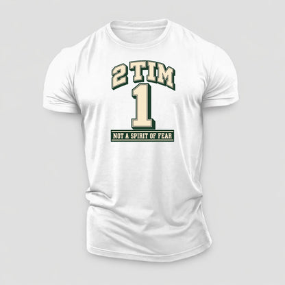 Timothy 1 Varsity Chapel Varsity Cotton T-Shirt – White