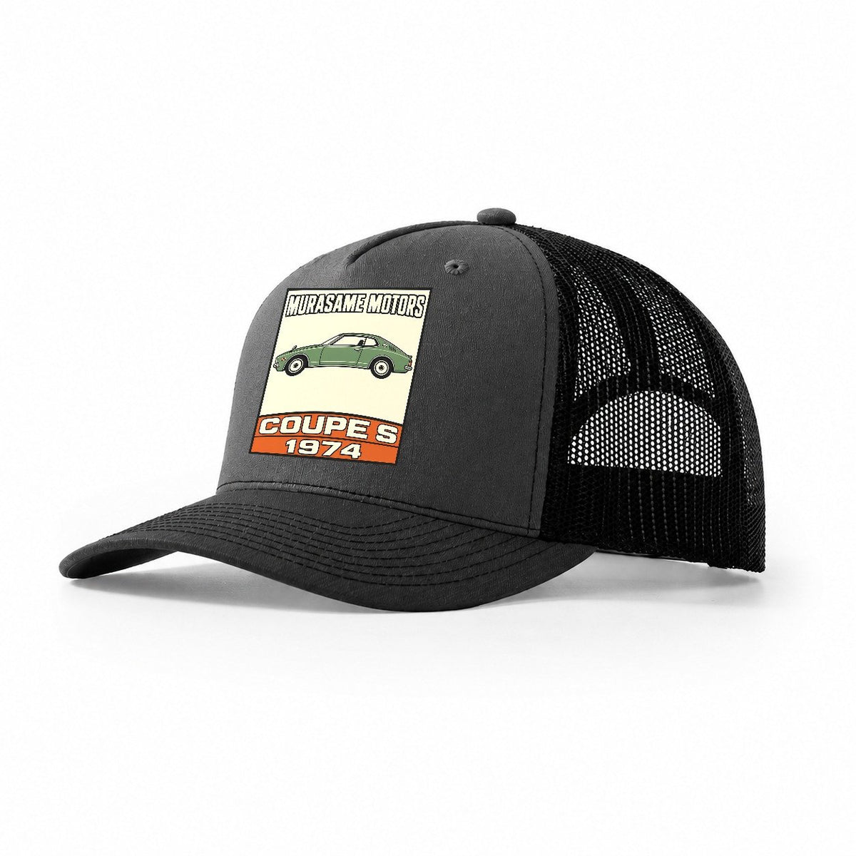 Murasame Coupe S Showa Speed Plates Trucker Hat – Dark Grey Black