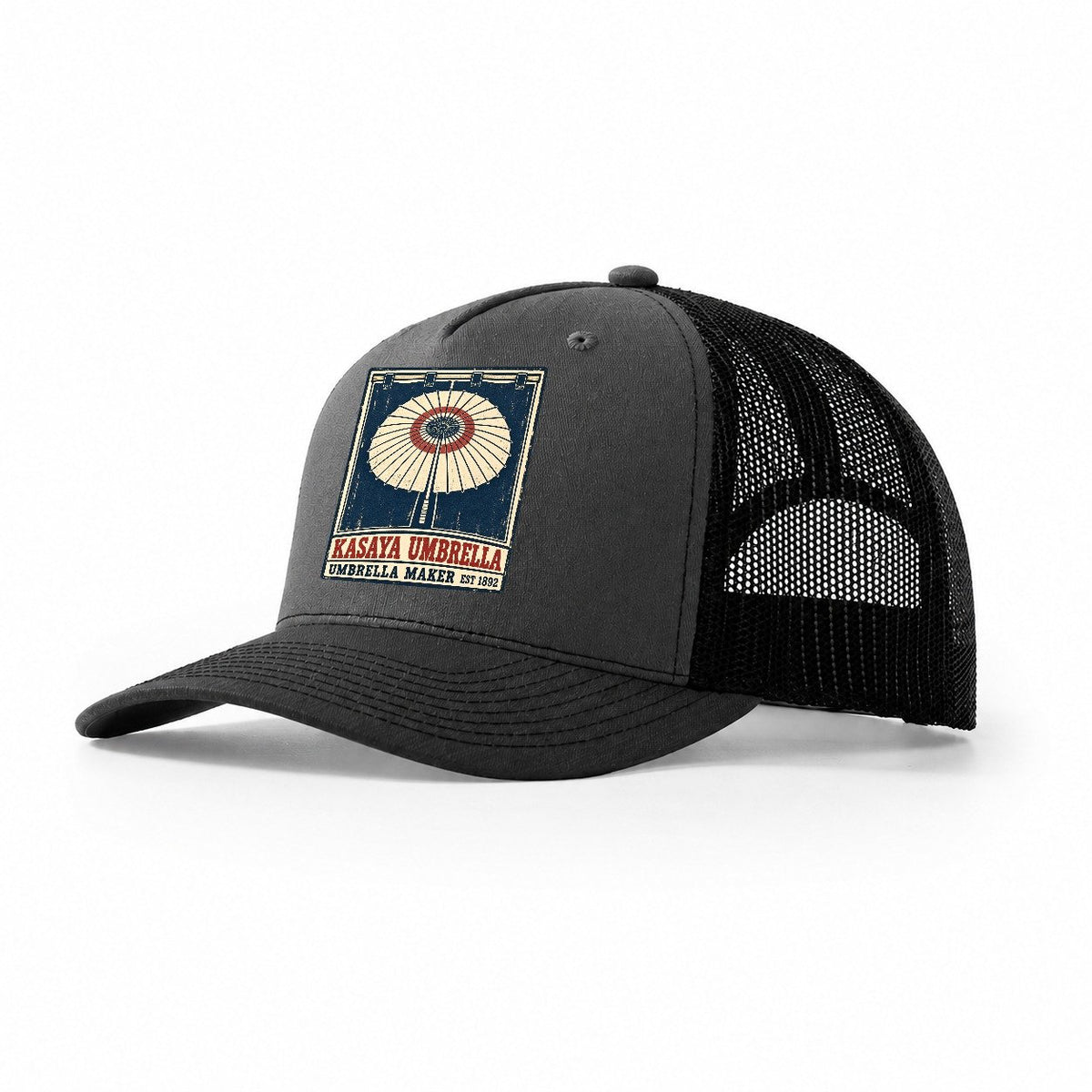 Kasaya Umbrella Noren Trade Co Trucker Hat – Dark Grey Black