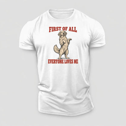 Golden Retriever Dog Declarations Cotton T-Shirt – White