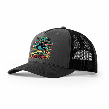 Timeless Clarinet Music Instruments Trucker Hat – Dark Grey Black