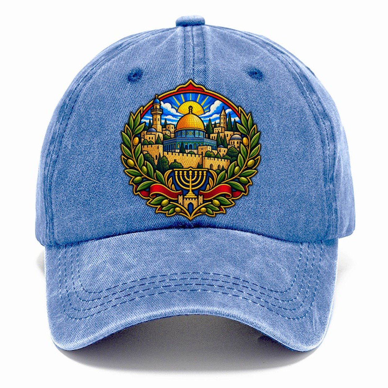 Golden Dome Skyline Jerusalem Classic Cap – Summer Sky