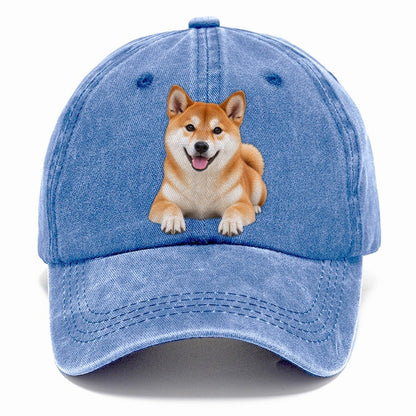 Shiba Inu Lying Down Top Breeds Classic Cap – Summer Sky