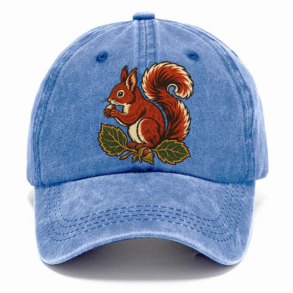 Lake District Red Squirrel And Hazelnuts Uk Culture Heritage Classic Cap – Summer Sky
