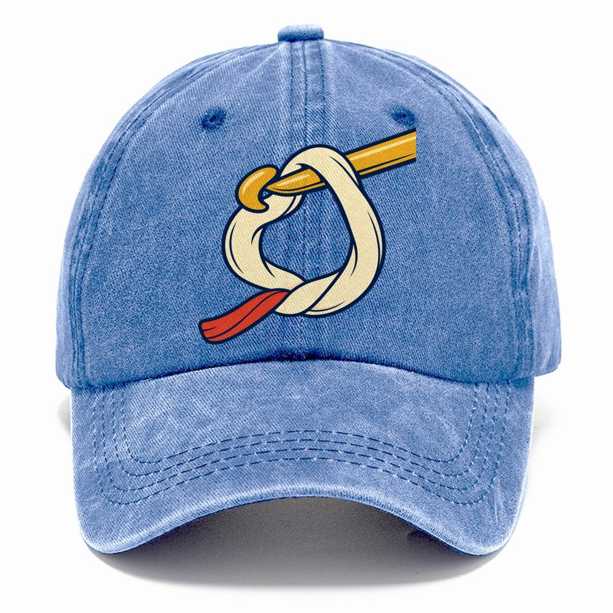 Working Loop Close Up Yarn Crafts Classic Cap – Summer Sky