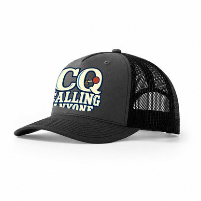 Cq Calling Anyone Amateur Radio Trucker Hat – Dark Grey Black