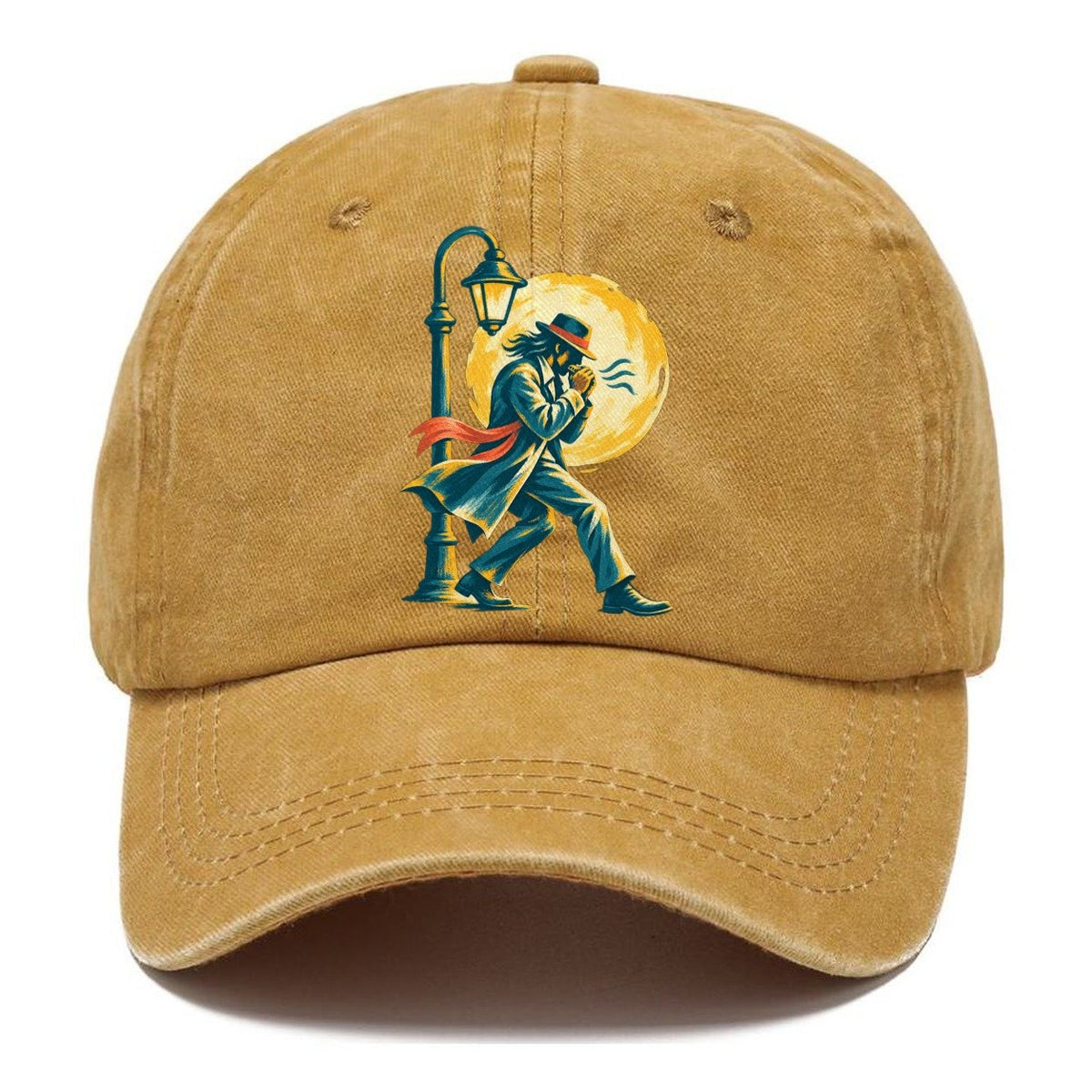 Man in Hat by Lamppost Classic Cap – Golden Harvest