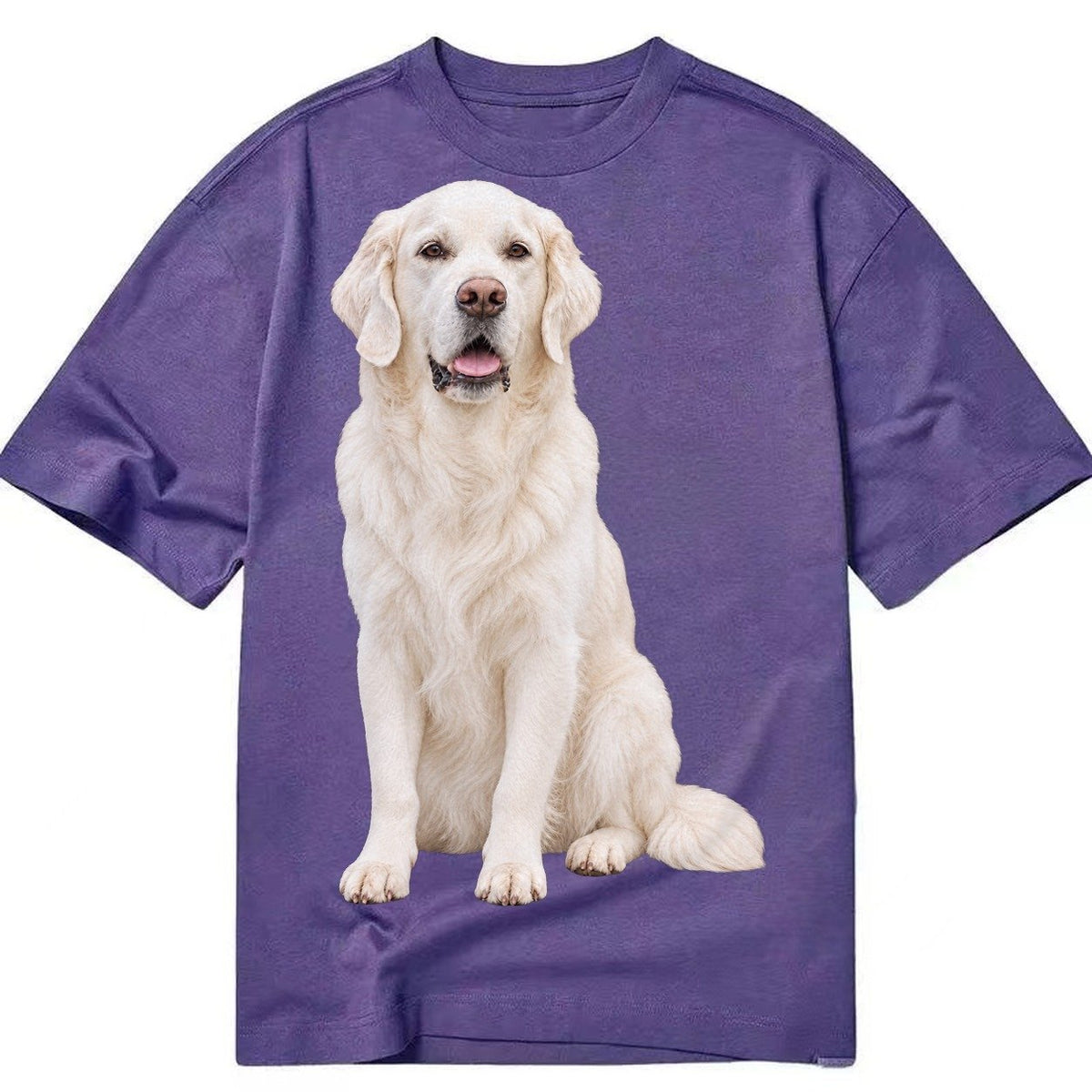 White English Cream Golden Retrievers Classic T-shirt – Purple