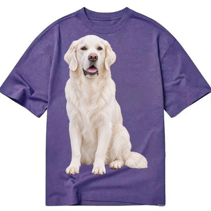 White English Cream Golden Retrievers Classic T-shirt – Purple