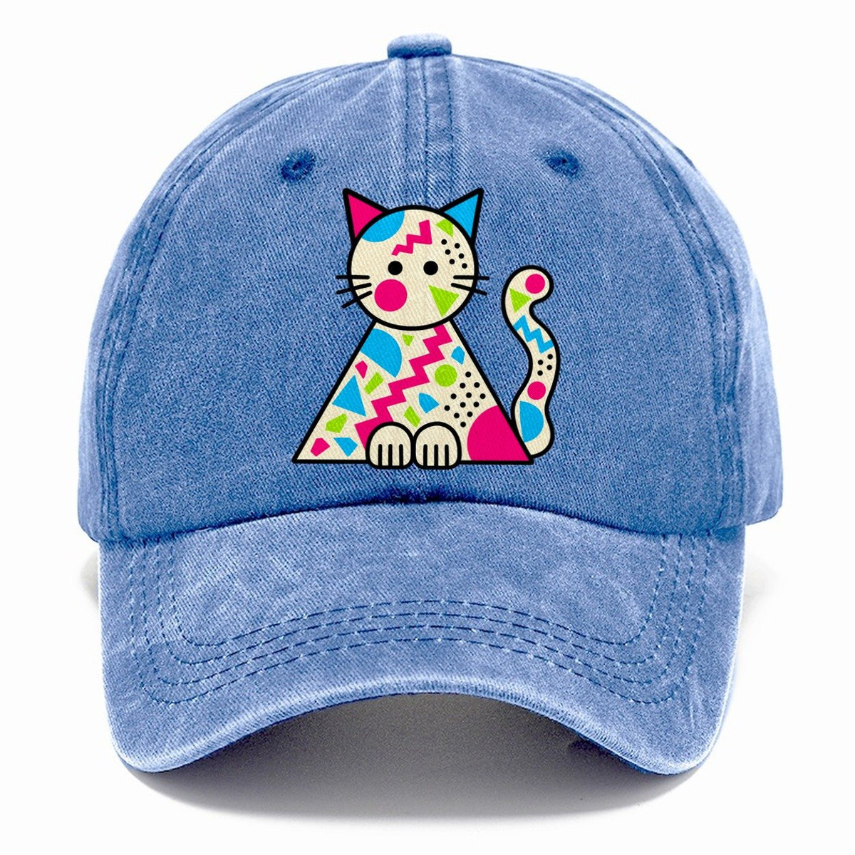 Triangle Cat Crazy Styles Classic Cap – Summer Sky