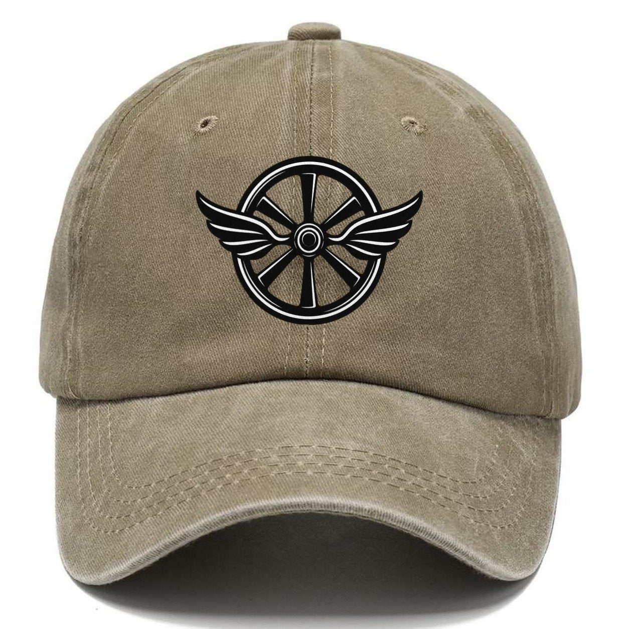 Winged Bicycle Wheel Cycling Life Classic Cap – Warm Sand