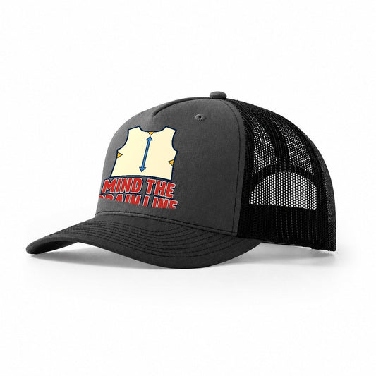 Mind The Grain Line Sewing And Quilting Trucker Hat – Dark Grey Black