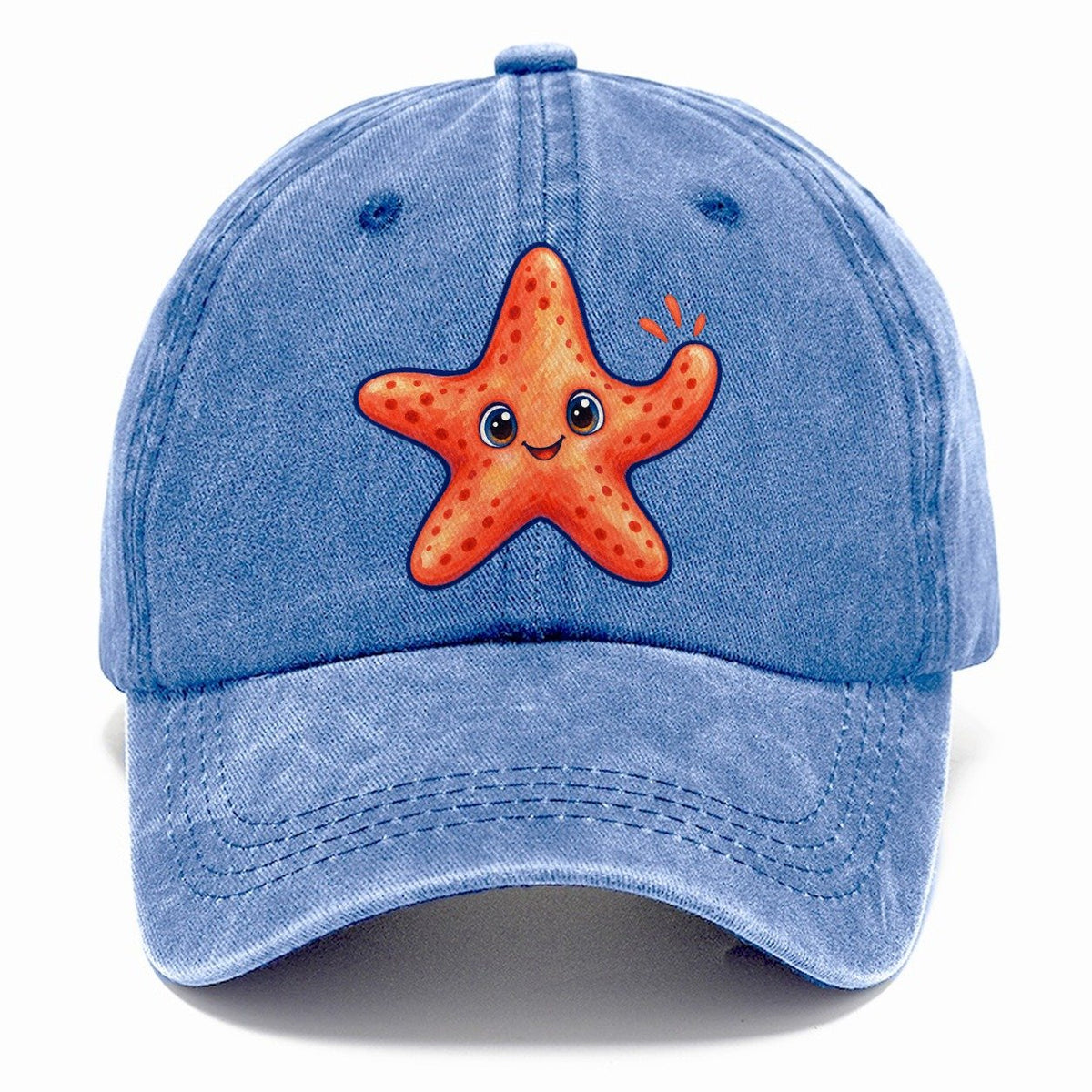 Starfish Front Cheer Sea Sprite Classic Cap – Summer Sky