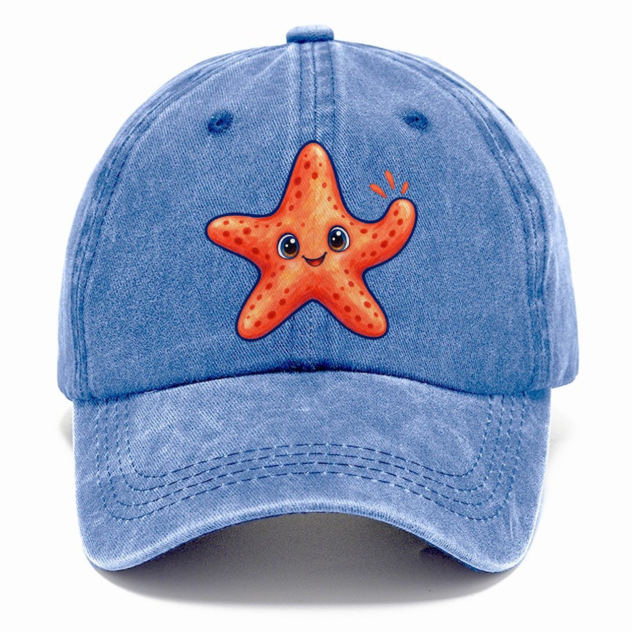 Starfish Front Cheer Sea Sprite Classic Cap – Summer Sky