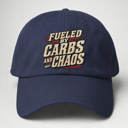 Fueled By Carbs And Chaos American Wit Baseball Cap – Twilight Navy