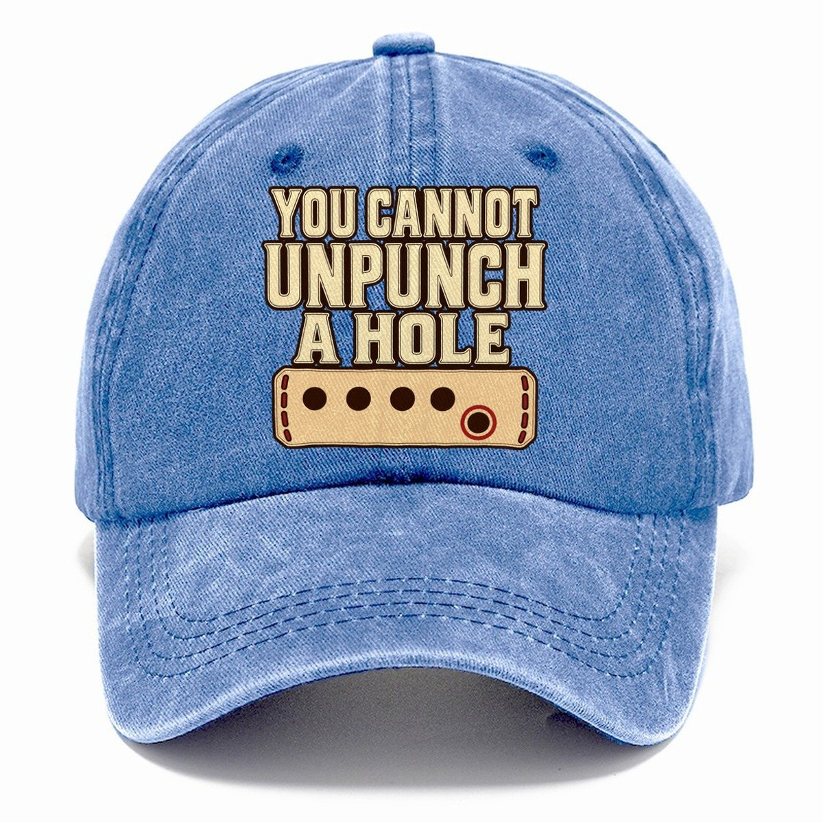 You Cannot Unpunch A Hole Leathercraft Classic Cap – Summer Sky