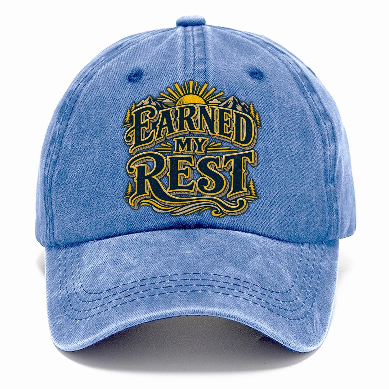 Earned My Rest Retired Living Classic Cap – Summer Sky