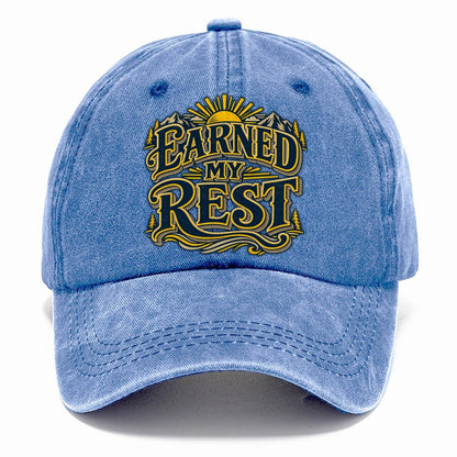 Earned My Rest Retired Living Classic Cap – Summer Sky