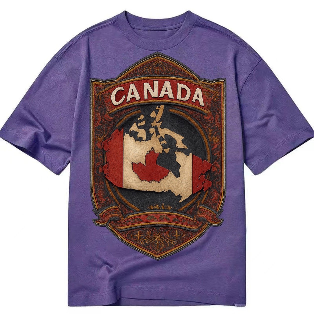 Canada Map Classic T-shirt – Purple