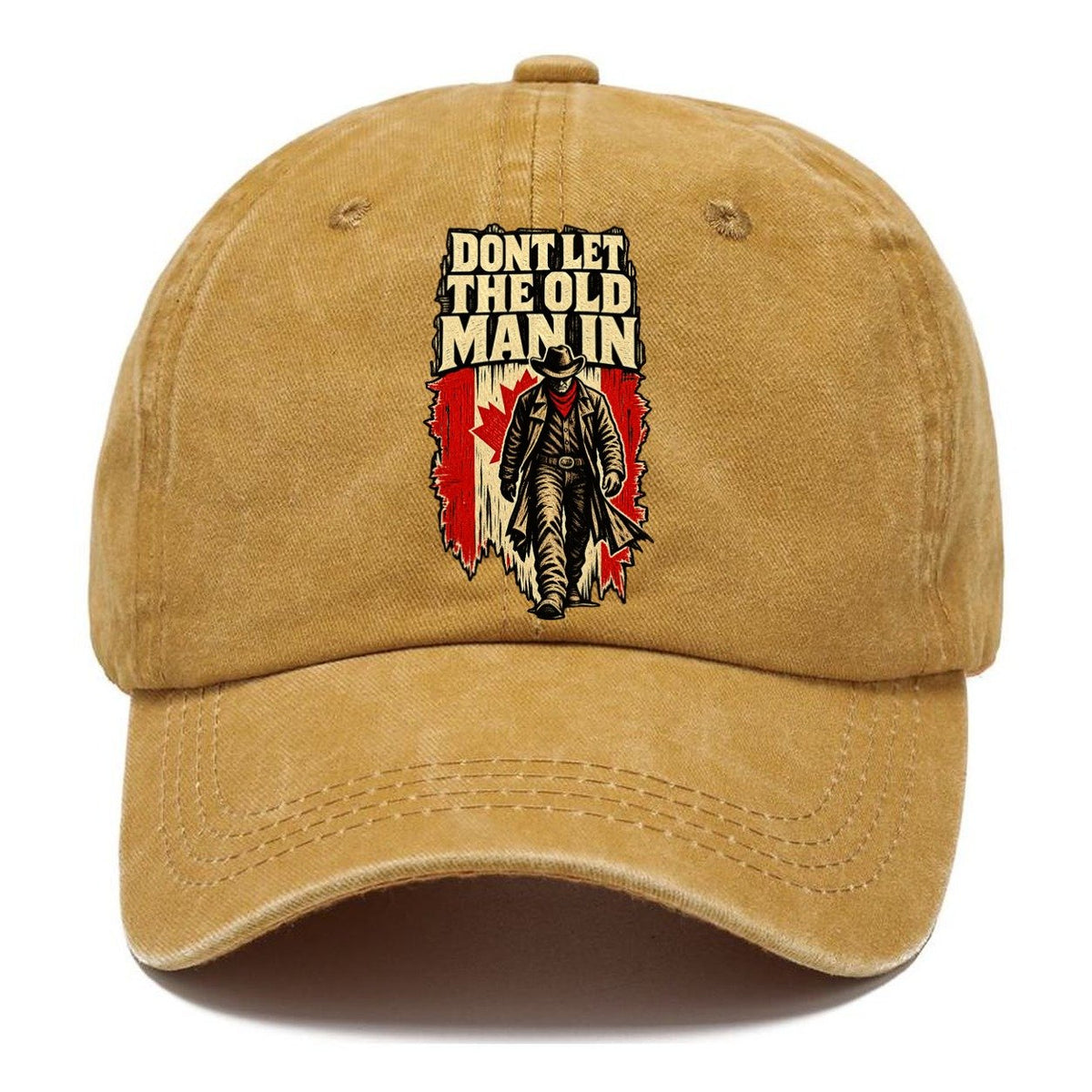 Don't Let The Old Man In Canada Woodcut Classic Cap – Golden Harvest