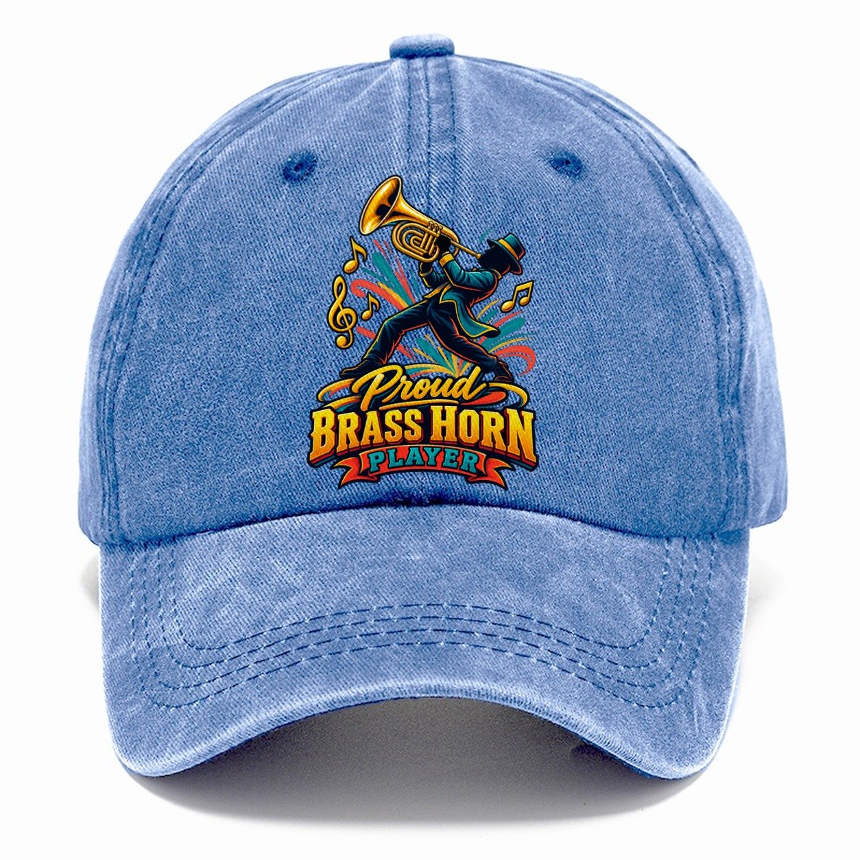 Proud Brass Horn Player Music Instruments Classic Cap – Summer Sky