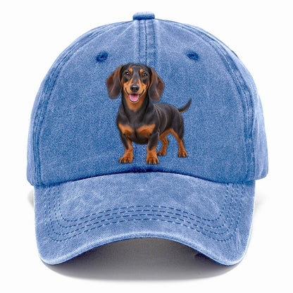 Dachshund Standing Top Breeds Classic Cap – Summer Sky