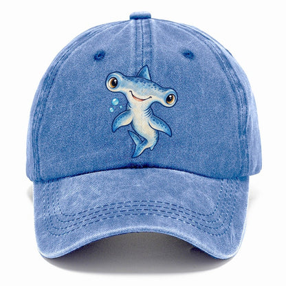 Hammerhead Shark Curious Tilt Sea Sprite Classic Cap – Summer Sky