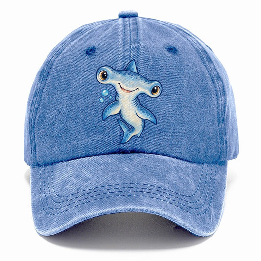 Hammerhead Shark Curious Tilt Sea Sprite Classic Cap – Summer Sky