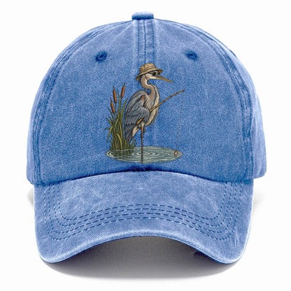 Heron Gone Fishing Slow Camp Club Classic Cap – Summer Sky